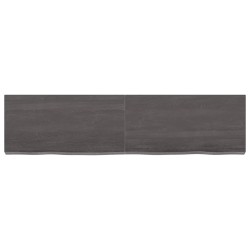 vidaXL Estante pared madera roble tratada marrón oscuro 120x30x(2-6)cm