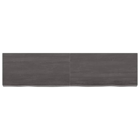 vidaXL Estante pared madera roble tratada marrón oscuro 120x30x(2-6)cm
