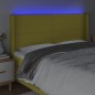 vidaXL Cabecero con LED de tela verde 163x16x118/128 cm vidaXL Cabecero con LED de tela verde 163x16x118/128 cm
