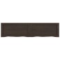 vidaXL Estante pared madera roble tratada marrón oscuro 120x30x(2-6)cm vidaXL Estante pared madera roble tratada marrón oscuro 120x30x(2-6)cm