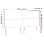 vidaXL Cabecero con LED cuero sintético color crema 163x16x118/128 cm vidaXL Cabecero con LED cuero sintético color crema 163x16x118/128 cm