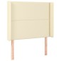 vidaXL Cabecero con LED cuero sintético color crema 83x16x118/128 cm vidaXL Cabecero con LED cuero sintético color crema 83x16x118/128 cm