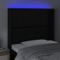 vidaXL Cabecero con LED cuero sintético negro 83x16x118/128 cm vidaXL Cabecero con LED cuero sintético negro 83x16x118/128 cm