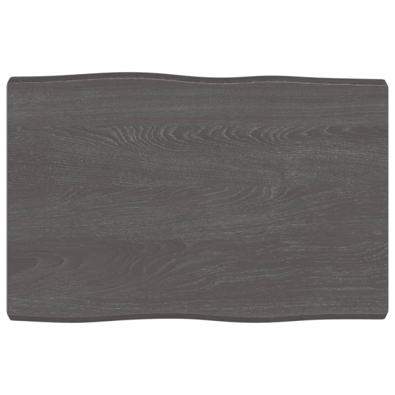 vidaXL Tablero mesa madera tratada borde vivo marrón 60x40x(2-4) cm vidaXL Tablero mesa madera tratada borde vivo marrón 60x40x(2-4) cm