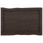 vidaXL Tablero mesa madera tratada borde vivo marrón 60x40x(2-4) cm vidaXL Tablero mesa madera tratada borde vivo marrón 60x40x(2-4) cm