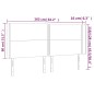 vidaXL Cabecero con LED cuero sintético gris 163x16x118/128cm