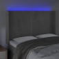 vidaXL Cabecero con LED de terciopelo gris claro 147x16x118/128 cm vidaXL Cabecero con LED de terciopelo gris claro 147x16x118/128 cm