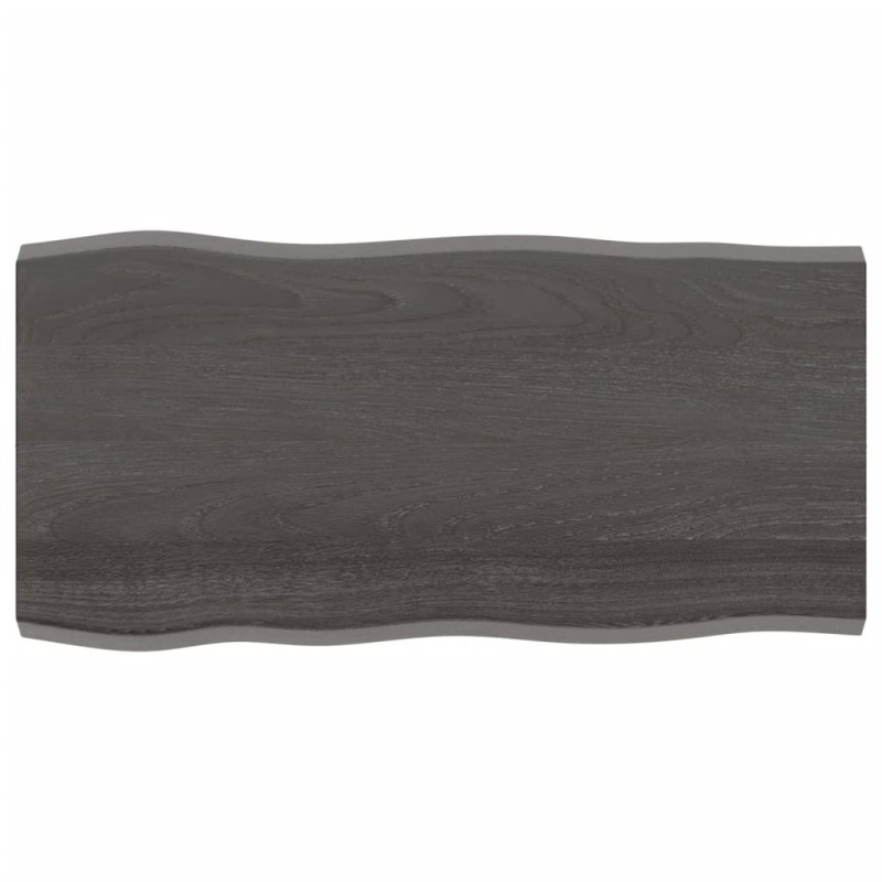 vidaXL Tablero mesa madera tratada borde vivo marrón 100x50x(2-4) cm vidaXL Tablero mesa madera tratada borde vivo marrón 100x50x(2-4) cm