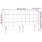 vidaXL Cabecero con LED de tela gris oscuro 163x16x118/128 cm vidaXL Cabecero con LED de tela gris oscuro 163x16x118/128 cm