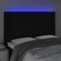 vidaXL Cabecero con LED de tela negro 147x16x118/128 cm vidaXL Cabecero con LED de tela negro 147x16x118/128 cm