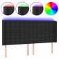 vidaXL Cabecero con LED cuero sintético negro 147x16x118/128 cm vidaXL Cabecero con LED cuero sintético negro 147x16x118/128 cm
