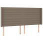 vidaXL Cabecero con LED de tela gris taupe 203x16x118/128 cm vidaXL Cabecero con LED de tela gris taupe 203x16x118/128 cm