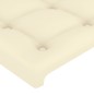 vidaXL Cabecero con LED cuero sintético color crema 183x16x118/128 cm vidaXL Cabecero con LED cuero sintético color crema 183x16x118/128 cm