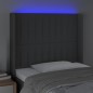 vidaXL Cabecero con LED de tela gris oscuro 83x16x118/128 cm vidaXL Cabecero con LED de tela gris oscuro 83x16x118/128 cm