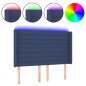 vidaXL Cabecero con LED de tela azul 147x16x118/128 cm vidaXL Cabecero con LED de tela azul 147x16x118/128 cm