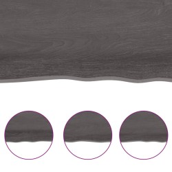 vidaXL Tablero mesa madera tratada borde vivo marrón 40x40x(2-6) cm
