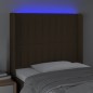 vidaXL Cabecero con LED de tela marrón oscuro 83x16x118/128 cm vidaXL Cabecero con LED de tela marrón oscuro 83x16x118/128 cm