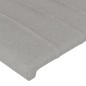 vidaXL Cabecero con LED de tela gris claro 93x16x118/128 cm