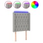 vidaXL Cabecero con LED de tela gris claro 83x16x118/128 cm vidaXL Cabecero con LED de tela gris claro 83x16x118/128 cm