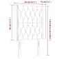 vidaXL Cabecero con LED de tela gris claro 83x16x118/128 cm vidaXL Cabecero con LED de tela gris claro 83x16x118/128 cm