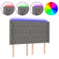 vidaXL Cabecero con LED de tela gris oscuro 163x16x118/128 cm vidaXL Cabecero con LED de tela gris oscuro 163x16x118/128 cm