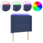 vidaXL Cabecero con LED de tela azul 93x16x118/128 cm vidaXL Cabecero con LED de tela azul 93x16x118/128 cm