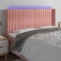 vidaXL Cabecero con LED de terciopelo rosa 183x16x118/128 cm vidaXL Cabecero con LED de terciopelo rosa 183x16x118/128 cm