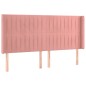 vidaXL Cabecero con LED de terciopelo rosa 183x16x118/128 cm vidaXL Cabecero con LED de terciopelo rosa 183x16x118/128 cm