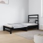 vidaXL Sofá cama extraíble madera maciza de pino negro 2x(90x190) cm vidaXL Sofá cama extraíble madera maciza de pino negro 2x(90x190) cm