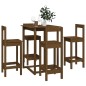 vidaXL Set de bar 5 piezas madera maciza de pino marrón miel vidaXL Set de bar 5 piezas madera maciza de pino marrón miel