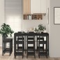 vidaXL Set de bar 9 piezas madera maciza de pino negro vidaXL Set de bar 9 piezas madera maciza de pino negro