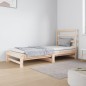 vidaXL Sofá cama extraíble madera maciza de pino 2x(90x190) cm