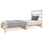 vidaXL Sofá cama extraíble madera maciza de pino 2x(90x190) cm