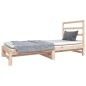 vidaXL Sofá cama extraíble madera maciza de pino 2x(90x190) cm
