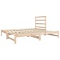 vidaXL Sofá cama extraíble madera maciza de pino 2x(90x190) cm