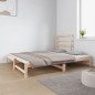 vidaXL Sofá cama extraíble madera maciza de pino 2x(90x190) cm