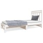 vidaXL Sofá cama extraíble madera maciza de pino blanco 2x(90x190) cm vidaXL Sofá cama extraíble madera maciza de pino blanco 2x(90x190) cm