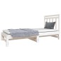 vidaXL Sofá cama extraíble madera maciza de pino blanco 2x(90x190) cm vidaXL Sofá cama extraíble madera maciza de pino blanco 2x(90x190) cm