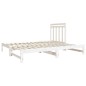 vidaXL Sofá cama extraíble madera maciza de pino blanco 2x(90x190) cm vidaXL Sofá cama extraíble madera maciza de pino blanco 2x(90x190) cm