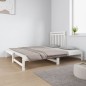 vidaXL Sofá cama extraíble madera maciza de pino blanco 2x(90x190) cm vidaXL Sofá cama extraíble madera maciza de pino blanco 2x(90x190) cm
