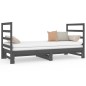 vidaXL Sofá cama extraíble madera maciza de pino gris 2x(90x190) cm vidaXL Sofá cama extraíble madera maciza de pino gris 2x(90x190) cm