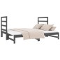 vidaXL Sofá cama extraíble madera maciza de pino gris 2x(90x190) cm vidaXL Sofá cama extraíble madera maciza de pino gris 2x(90x190) cm