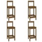 vidaXL Set de bar 5 piezas madera maciza de pino marrón miel
