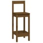 vidaXL Set de bar 5 piezas madera maciza de pino marrón miel