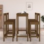 vidaXL Set de bar 5 piezas madera maciza de pino marrón miel
