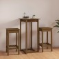 vidaXL Set de bar 3 piezas madera maciza de pino marrón miel vidaXL Set de bar 3 piezas madera maciza de pino marrón miel