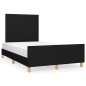 vidaXL Estructura de cama con cabecero de tela negro 120x200 cm vidaXL Estructura de cama con cabecero de tela negro 120x200 cm