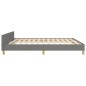 vidaXL Estructura de cama con cabecero tela gris oscuro 180x200 cm