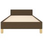 vidaXL Estructura de cama con cabecero de tela marrón oscuro 80x200 cm vidaXL Estructura de cama con cabecero de tela marrón oscuro 80x200 cm