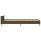 vidaXL Estructura de cama con cabecero de tela marrón oscuro 80x200 cm vidaXL Estructura de cama con cabecero de tela marrón oscuro 80x200 cm